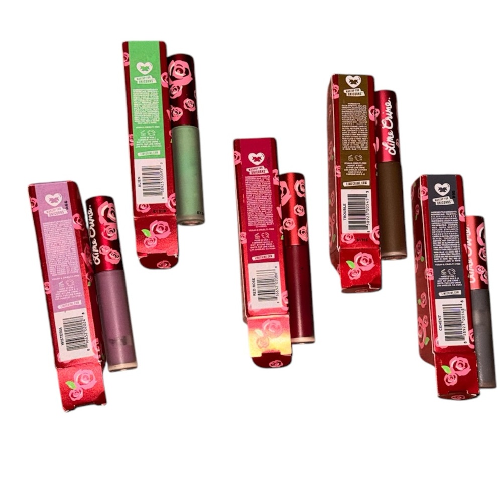 Lime Crime liquid lipstick Lot of 5 -Red Rose, Alien, Cement, Trouble, Wisteria - Picture 4 of 5